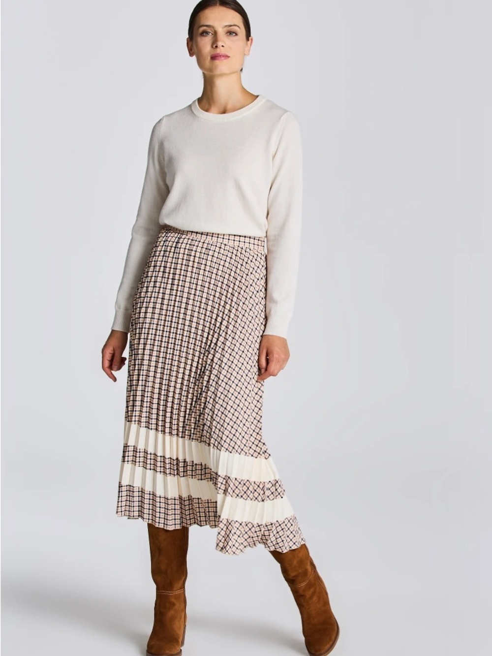 Gant D1 Check Pleated Skirt